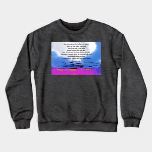 Love Is Patient: Blue Abstract Sunset Crewneck Sweatshirt